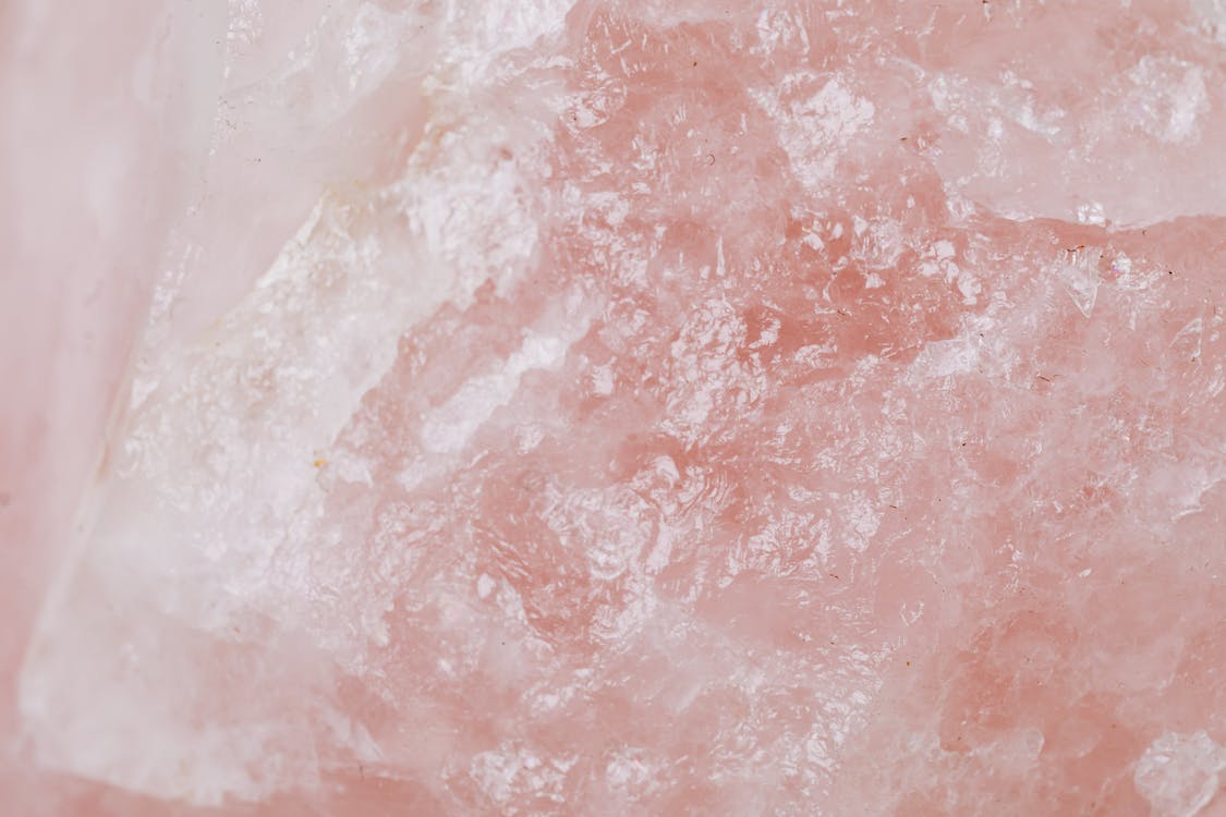 Close up photo of a rose quartz