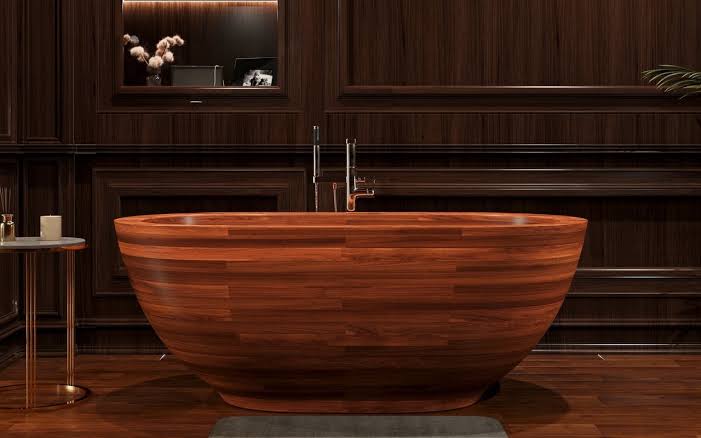 Wood Freestanding Bathtub