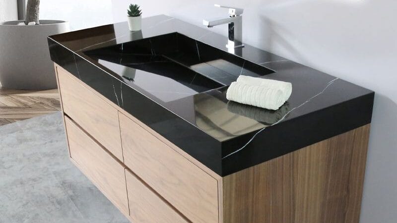solid surface basin with cabinet (2)