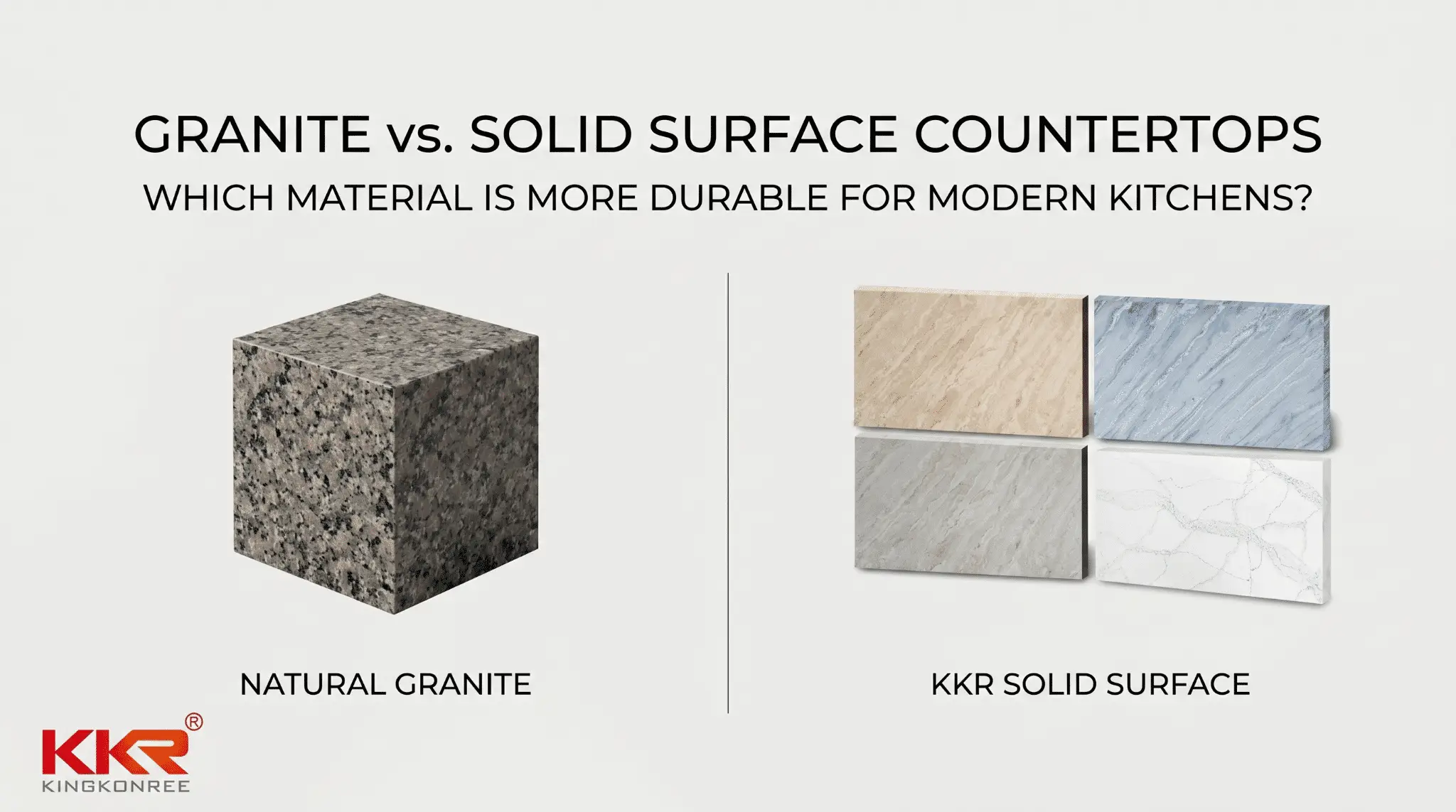 Granito vs. Encimeras de superficie sólida: ¿Qué material es más duradero para cocinas modernas? 01 Granito vs. Encimeras de superficie sólida: ¿Qué material es más duradero para cocinas modernas? 1